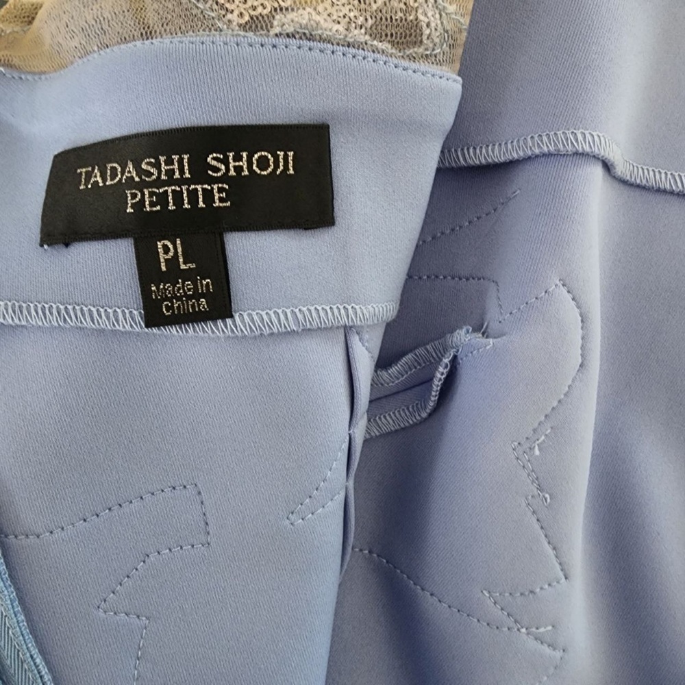 NEW Tadashi shoji blue midi dress Size PL - Picture 6 of 8